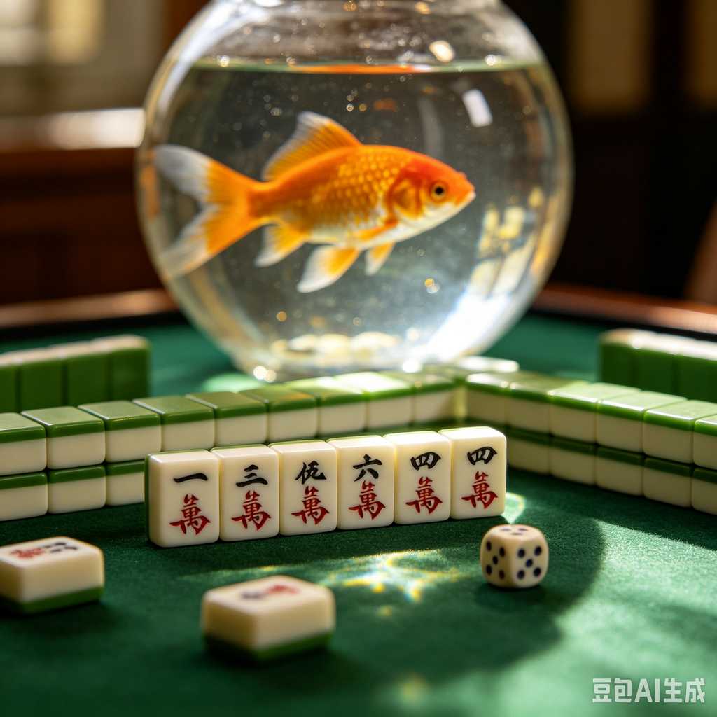 vintage text mahjong set