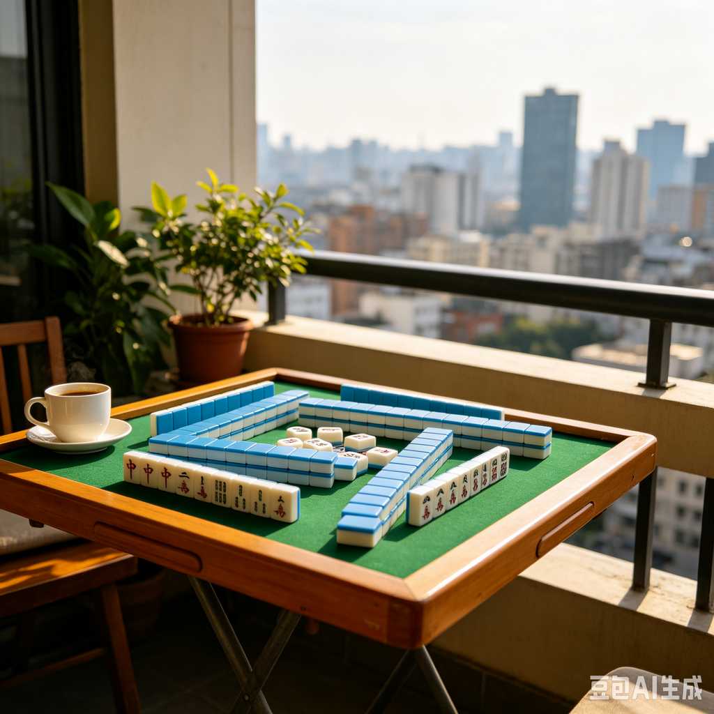 antique style mahjong set